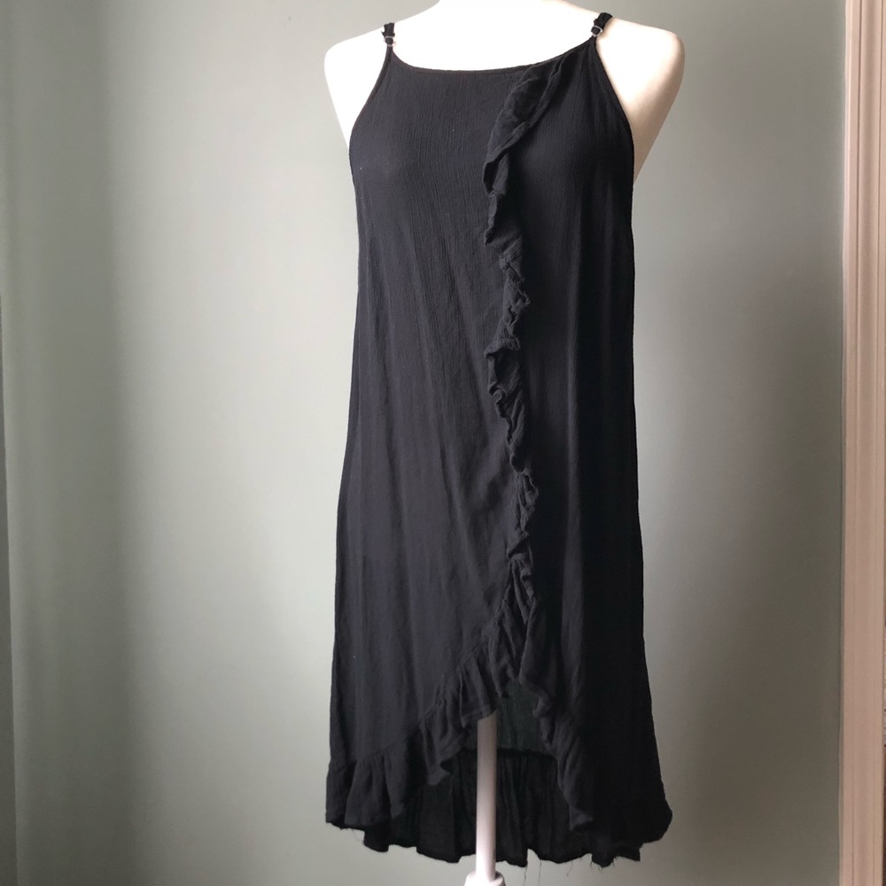 Black gauzy swimsuit coverup